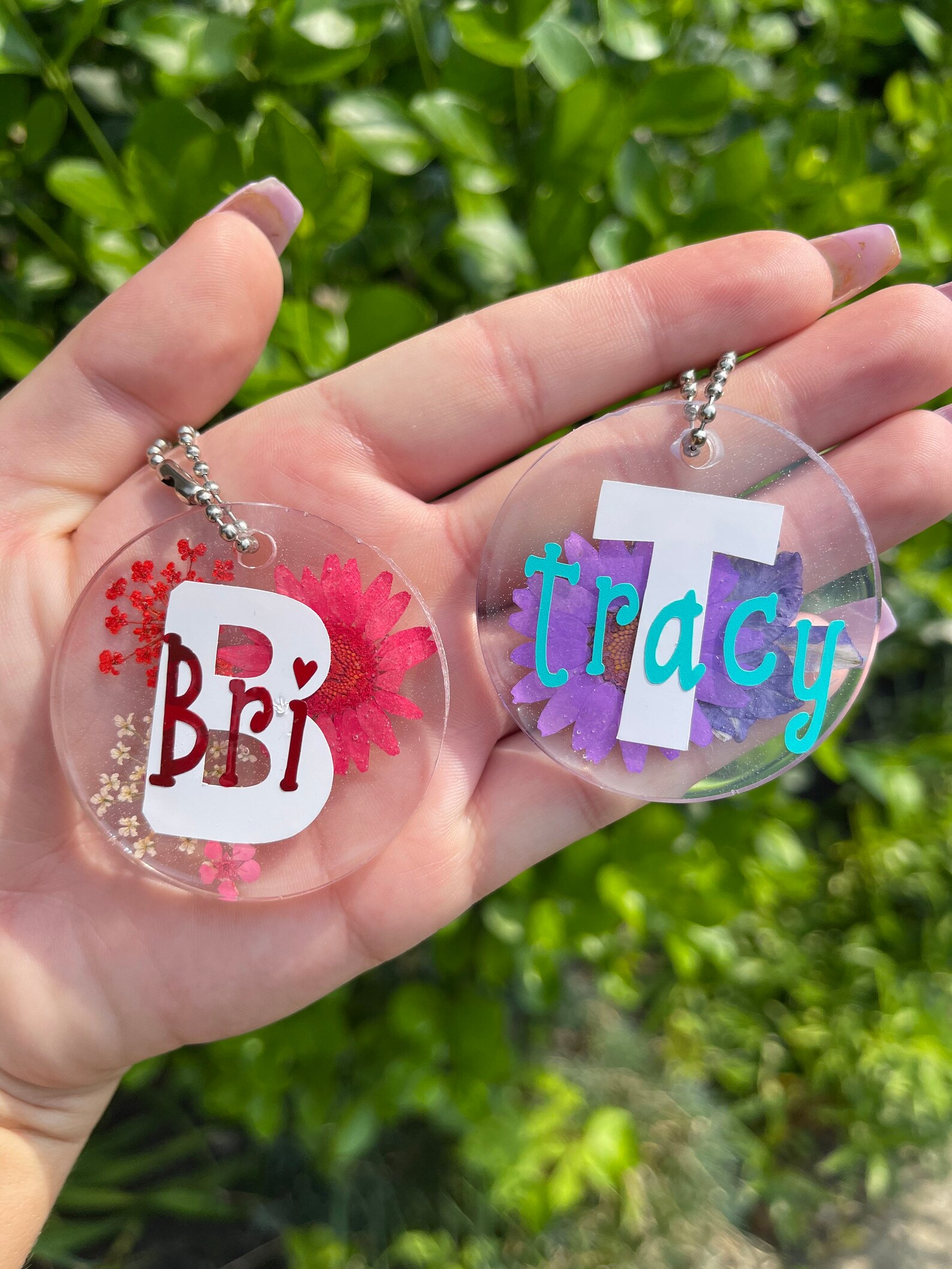 Personalized Circle Keychain Etsy