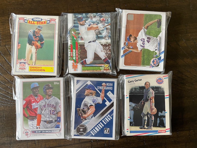 New York Mets Baseball Cards Grab Bag of 30 Cards From Etsy