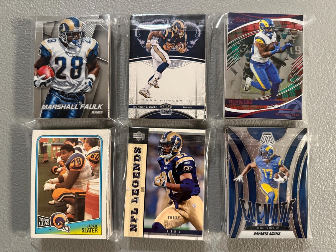 Los Angeles Rams Football Cards - Grab Bag of 30 Cards From 1980s-today ...