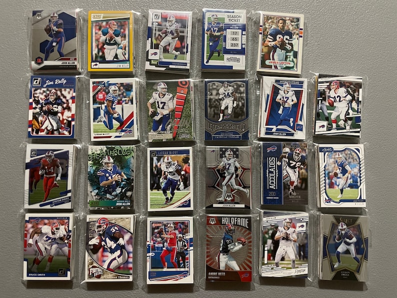Buffalo Bills Football Cards Grab Bag of 30 Cards From Etsy