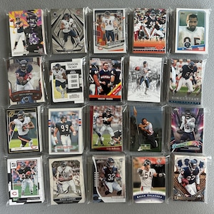 Cartes de football des Chicago Bears - Sac de 30 cartes des années 80 à aujourd'hui