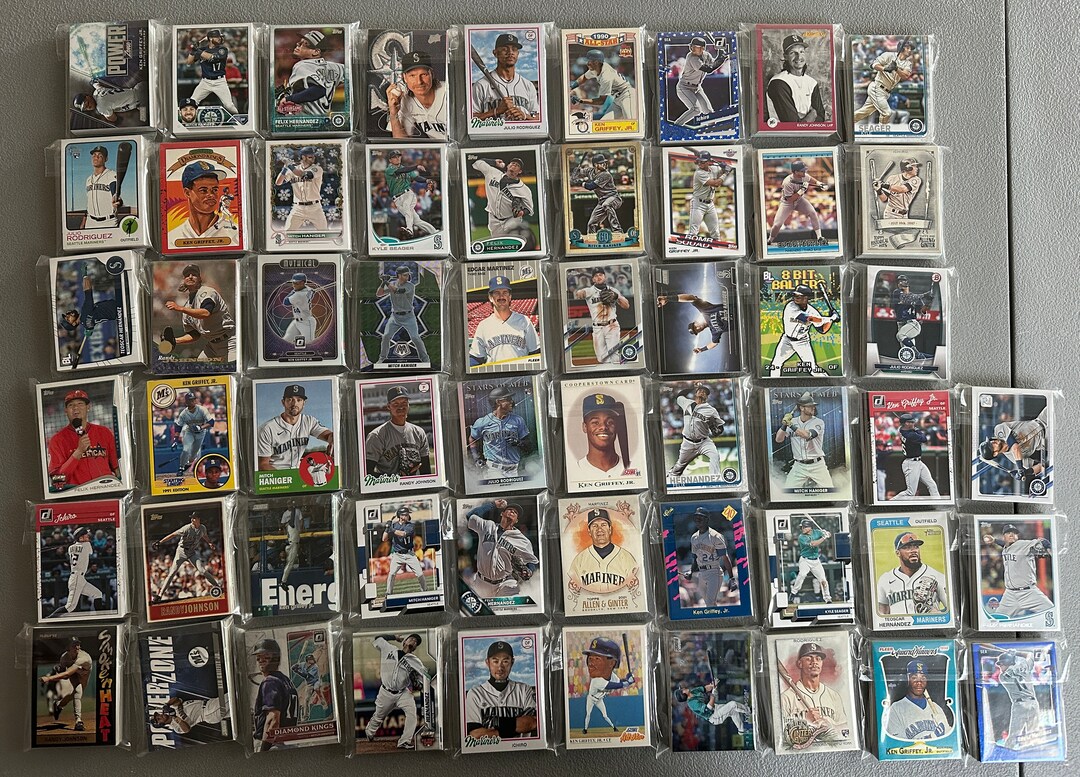 Seattle Mariners Baseball Cards Grab Bag of 30 Cards From Etsy