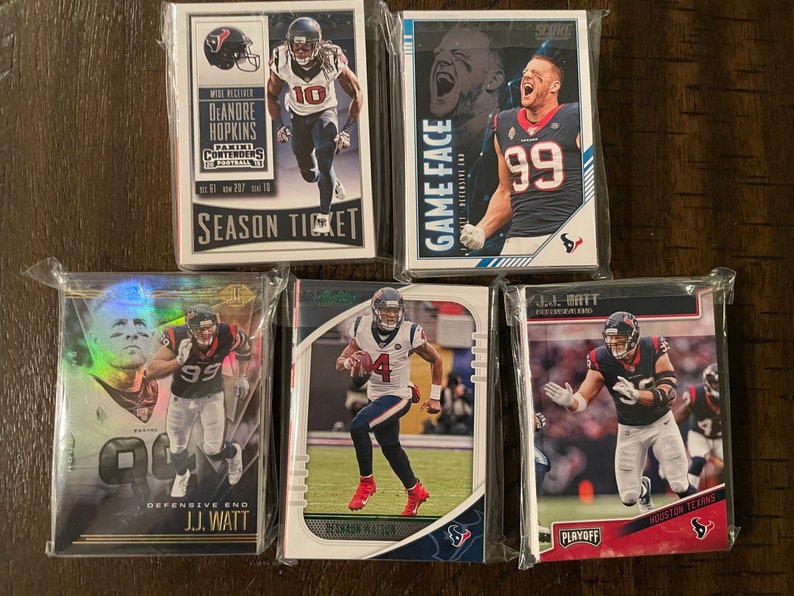 Grab Bag of 30 Cards from 1980s-Today Houston Texans Football Cards
