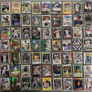 Cartes de baseball Atlanta Braves - Sachet de 30 cartes des années 80 à aujourd'hui