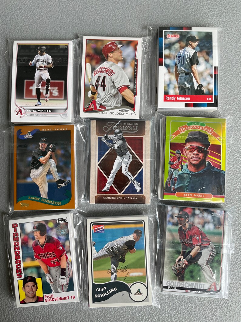 Arizona Diamondbacks Baseball Cards Grab Bag of 30 Cards Etsy