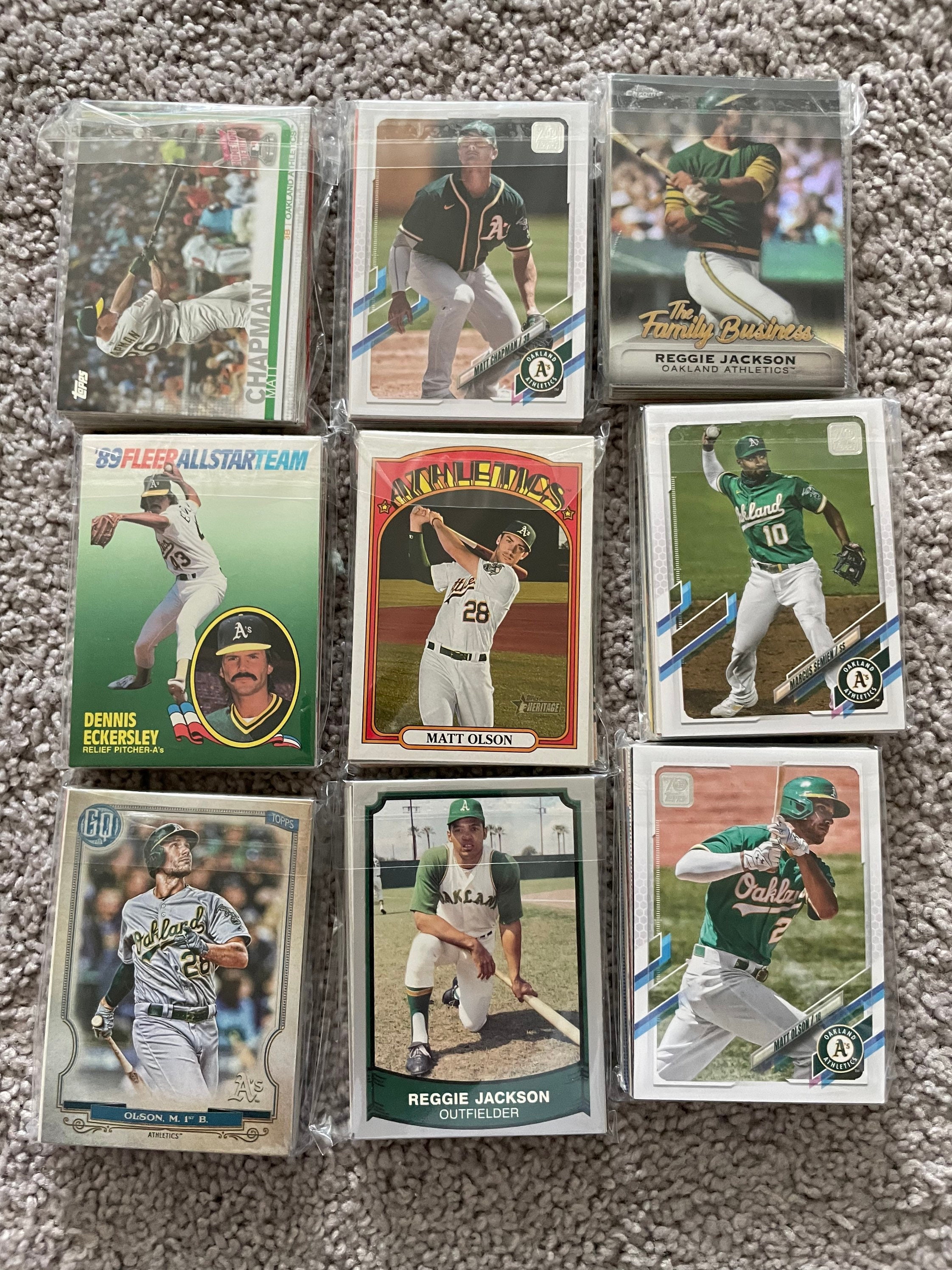 Oakland Athletics A's Baseball Cards Grab Bag of 30 Etsy