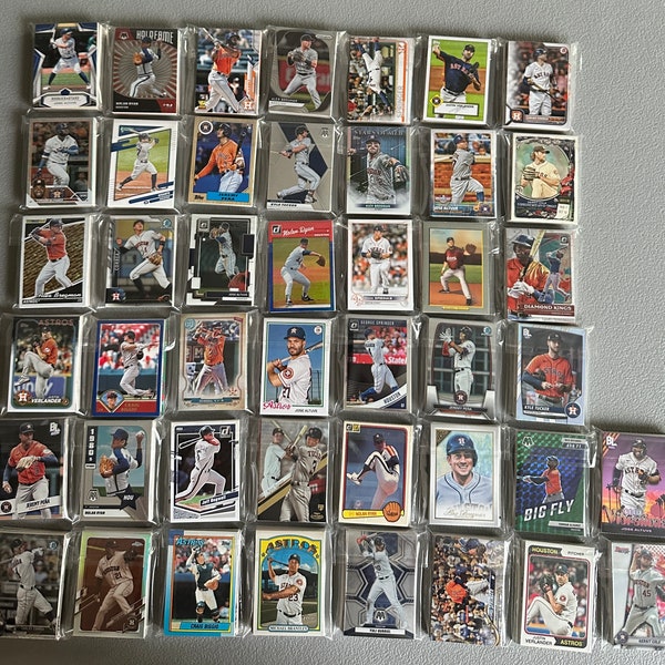 Houston Astros Baseball Cards - Grab Bag of 30 Cards from 1980s-Today