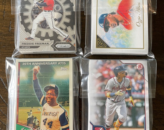 Atlanta Braves Baseball Cards Grab Bag of 30 Cards From Etsy