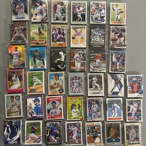 Cartes de baseball des Mets de New York - Sachet de 30 cartes des années 80 à nos jours
