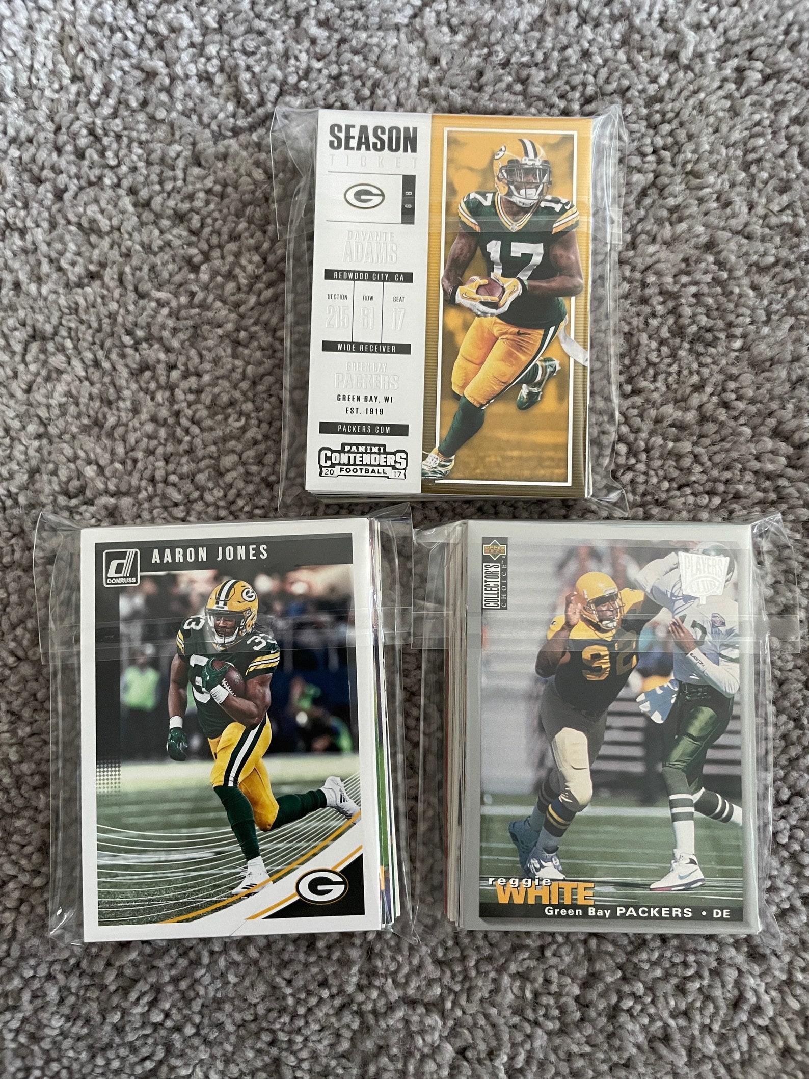Green Bay Packers Football Cards Grab Bag Of 30 Cards From Etsy