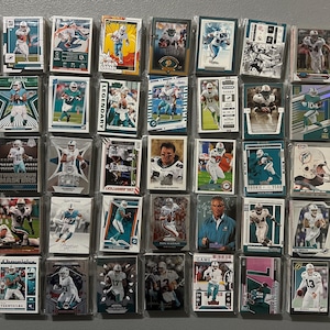 Cartes de football des Dolphins de Miami - Sac de 30 cartes des années 80 à aujourd'hui