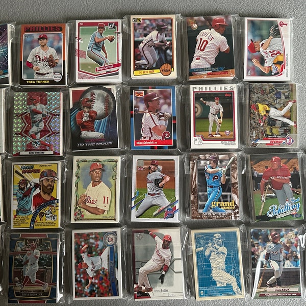 Philadelphia Phillies Baseball Cards - Grab Bag of 30 Cards from 1980s-Today