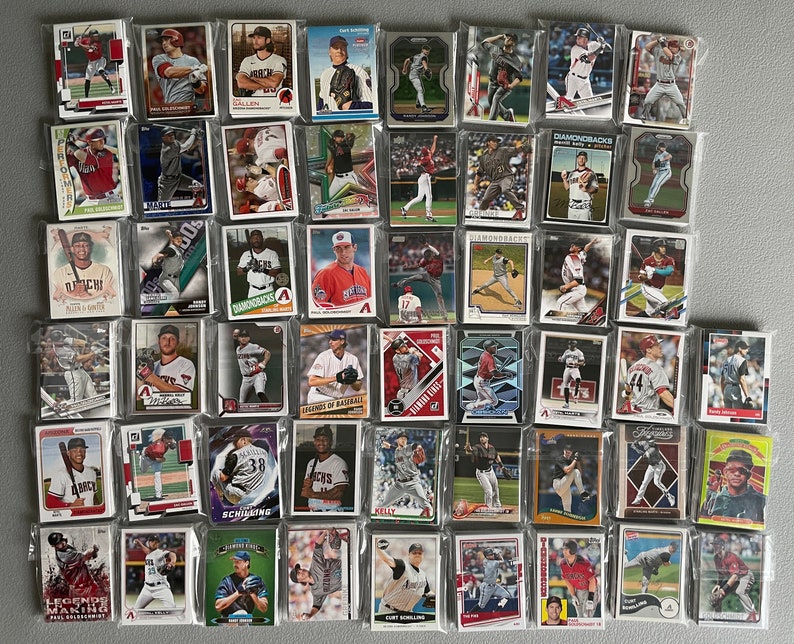 Arizona Diamondbacks Baseball Cards Grab Bag of 30 Cards Etsy