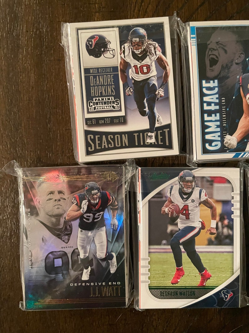 Grab Bag of 30 Cards from 1980s-Today Houston Texans Football Cards