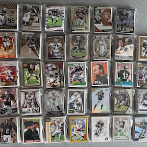 Las Vegas Raiders Football Cards - Grab Bag of 30 Cards from the 1980s-Today