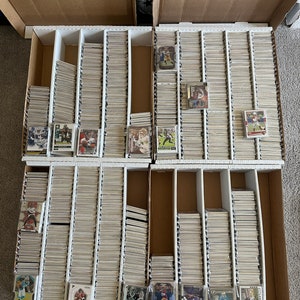 270 Random Football Cards in a Small Flat Rate Box from the 1980s-today