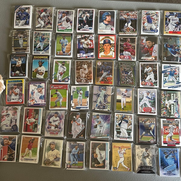 Texas Rangers Baseball Cards - Grab Bag of 30 Cards from 1980s-Today