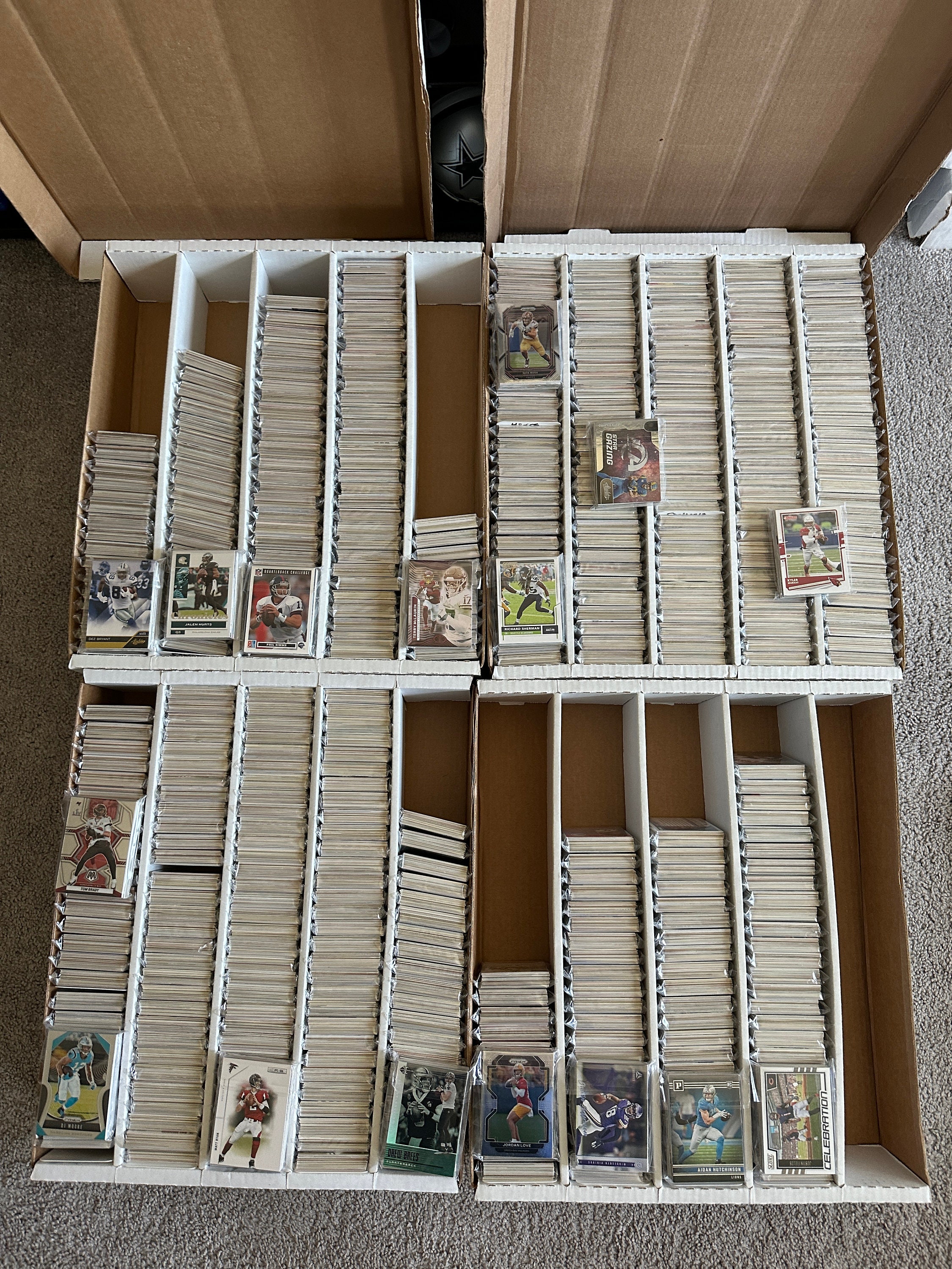 600 Random Football Cards From the 1980s-today - No Doubles Mix of ...