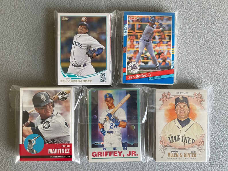Seattle Mariners Baseball Cards Grab Bag of 30 Cards From Etsy