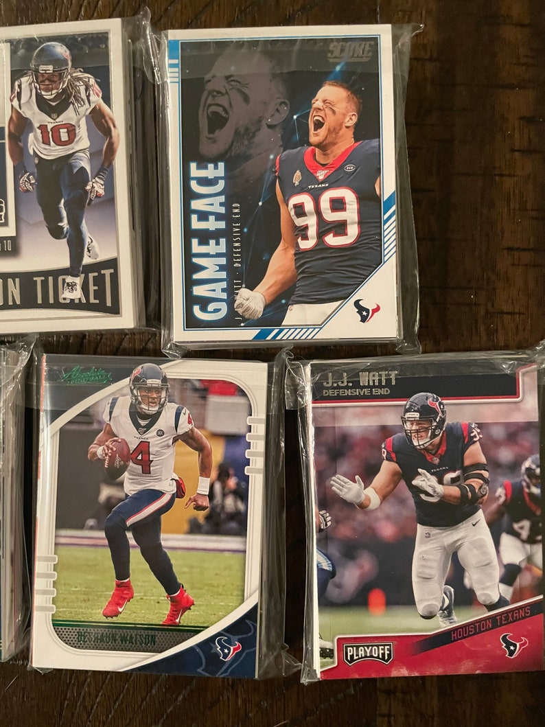 Grab Bag of 30 Cards from 1980s-Today Houston Texans Football Cards