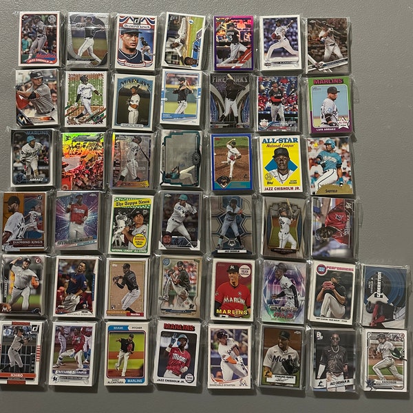 Miami Marlins Baseball Cards - Grab Bag of 30 Cards from 1990s-Today