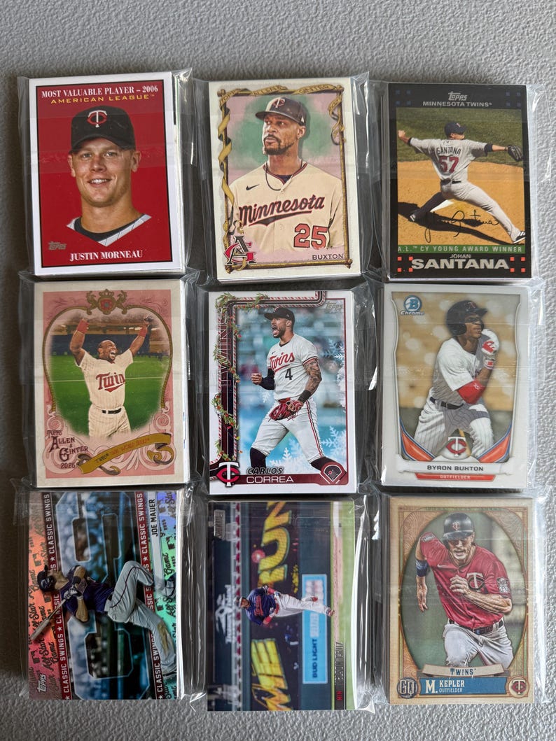 Minnesota Twins Baseball Cards - Grab Bag of 30 Cards from the 1980s-Today 画像 11