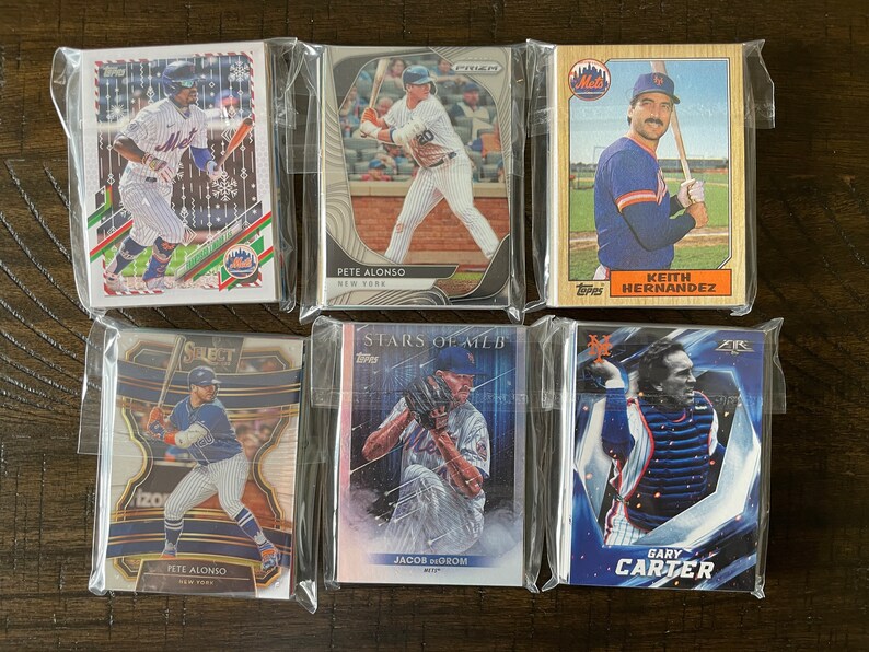 New York Mets Baseball Cards Grab Bag of 30 Cards From Etsy