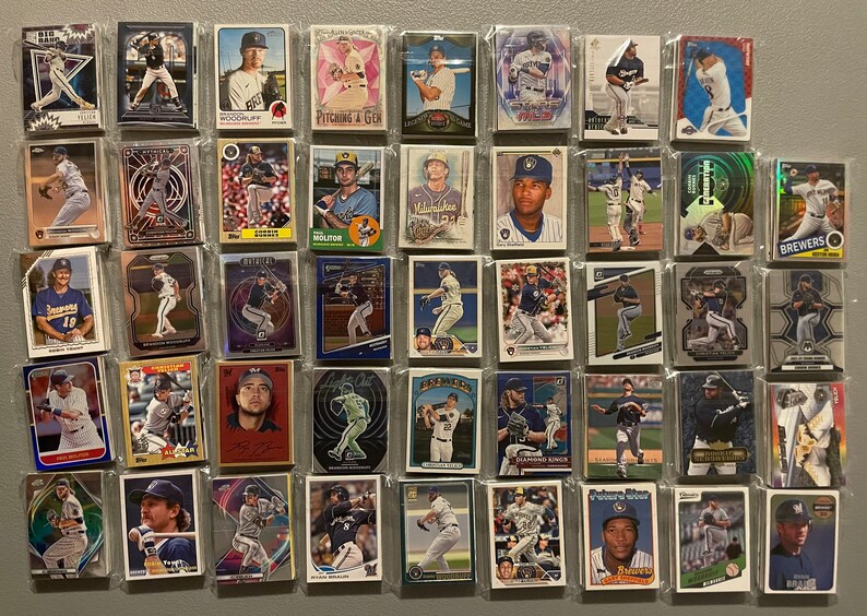 Milwaukee Brewers Baseball Cards Grab Bag of 30 Cards From Etsy
