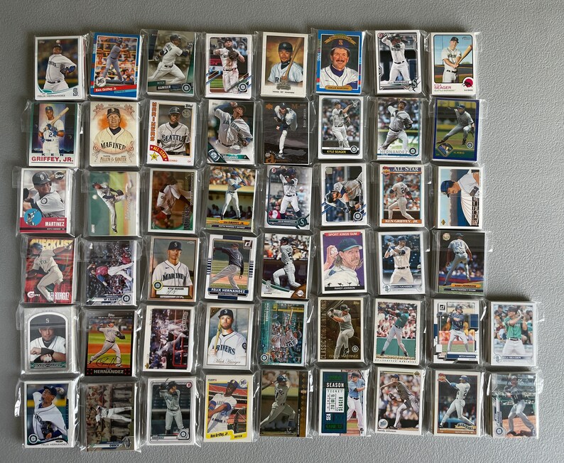Seattle Mariners Baseball Cards Grab Bag of 30 Cards From Etsy