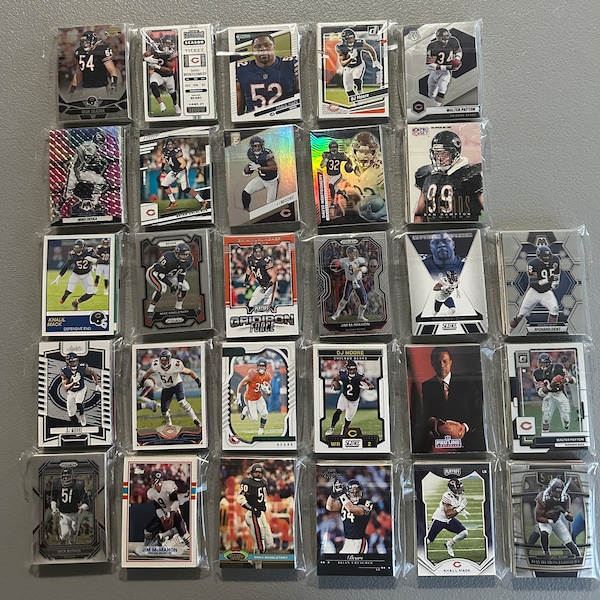 Chicago Bears Football Cards - Grab Bag of 30 Cards from 1980s-Today