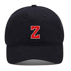 Hombres Gorra de béisbol Carta atlética Z Bordado Sombreros ajustables Bordados Gorras de algodón Unisex