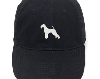 Embroidery Hat Cotton Embroidered Casual Men's Baseball Cap Airedale Terrier Dog