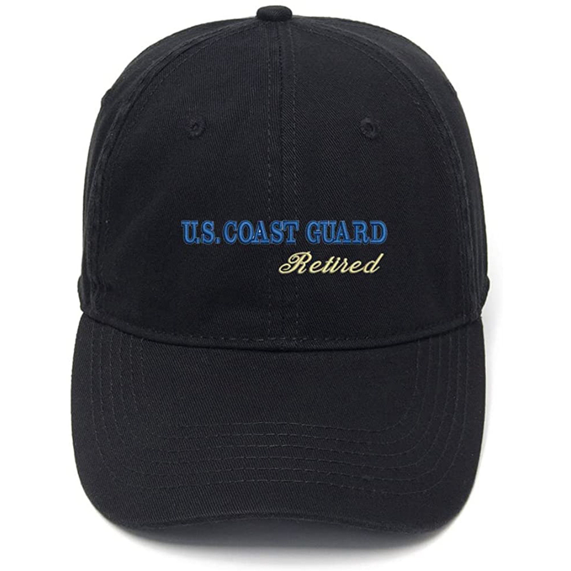 Lyprerazy Men's Baseball Cap - US Coast Guard Retired Embroidery Hat, Cotton Adjustable, Garnet Color