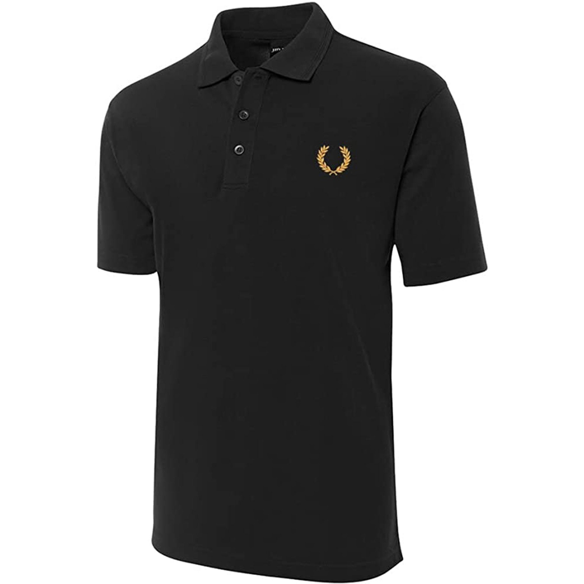 Discover Laurel Wreath Embroidered Short Sleeve Polo Shirts Classic Embroidery Men's Polo Shirt