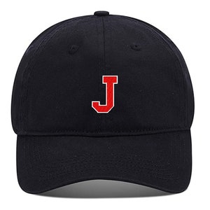 Hombres Gorra de béisbol Carta atlética J Sombrero bordado Sombreros ajustables Gorros de algodón Unisex