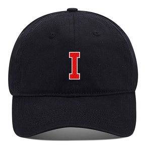 Hombres Gorra de béisbol Carta atlética I Bordado Sombreros ajustables Bordados Gorras de algodón Unisex