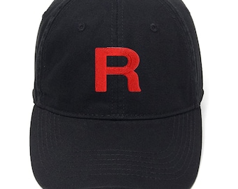 Embroidery Hat Cotton Embroidered Casual Men's Baseball Cap for Letter R