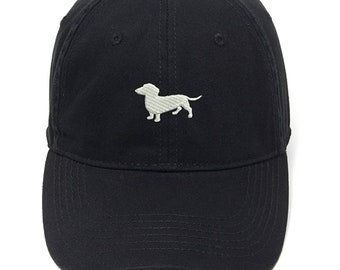 Embroidery Hat Cotton Embroidered Casual Men's Baseball Cap Dachshund Dog
