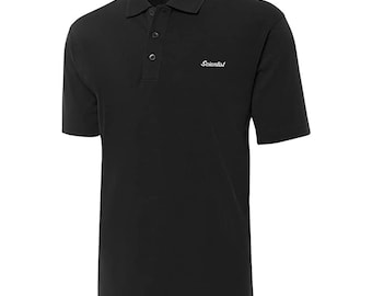 Scientist Embroidered Short Sleeve Polo Shirts Classic Embroidery Men's Polo Shirt