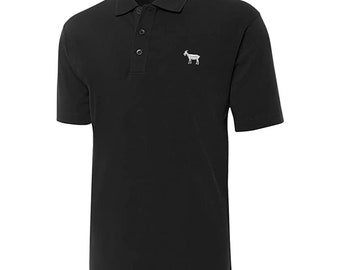 Animal Goat geborduurde poloshirts met korte mouwen klassiek borduurwerk heren poloshirt