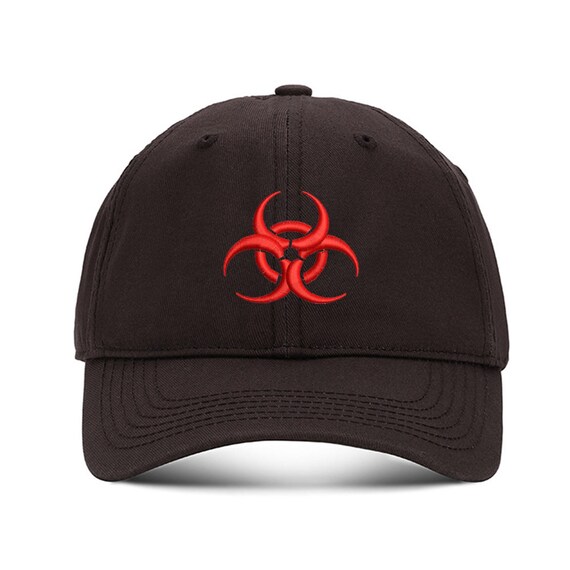 Biohazard Unisex Embroidery Baseball Cap Washed Cotton