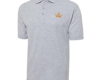 Royal Crown Embroidered Short Sleeve Polo Shirts Classic