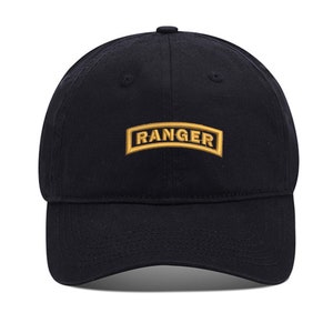Army Ranger Unisex Embroidery Baseball Cap Washed Cotton Embroidered Adjustable Cap