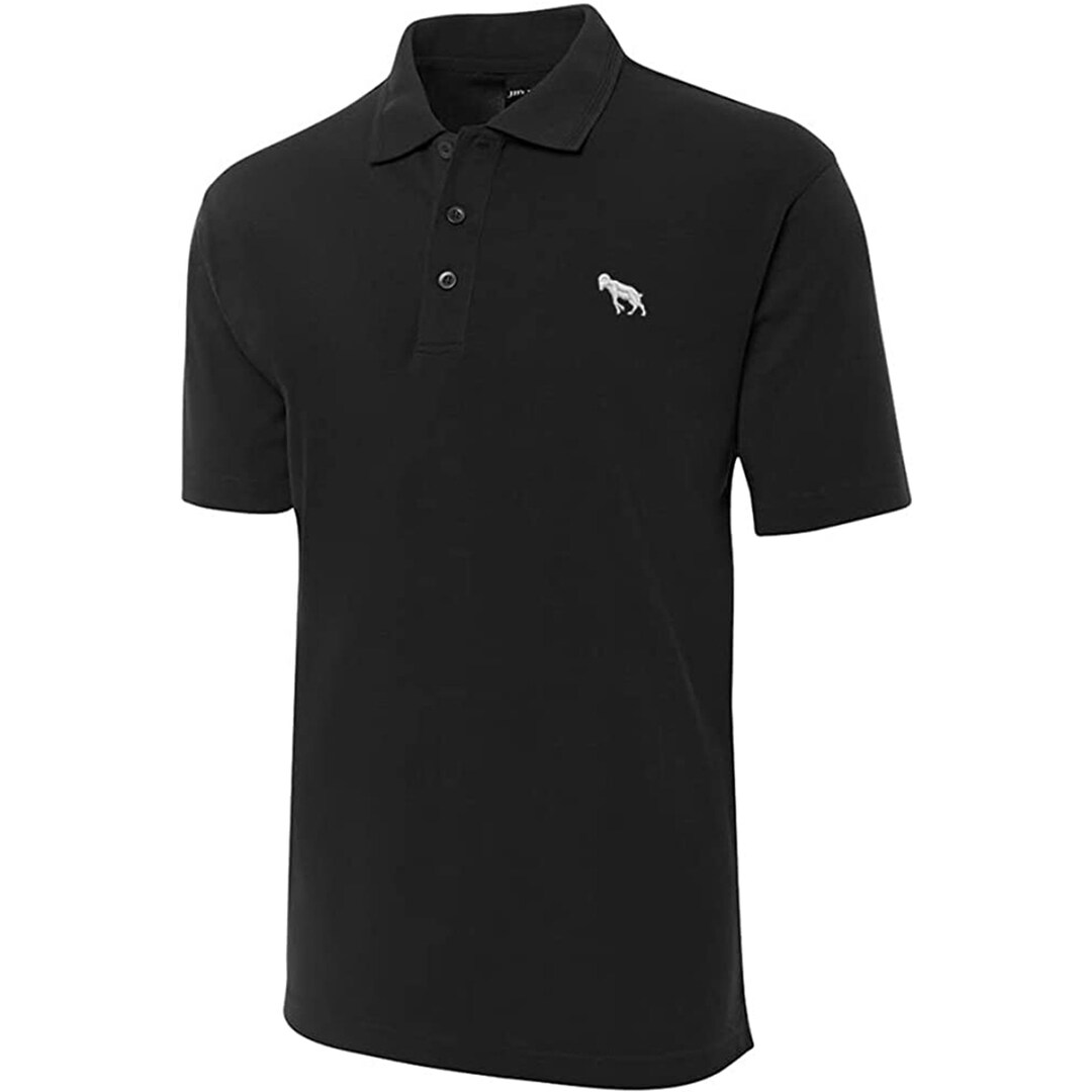 Embroidered Short Sleeve Polo Shirts Classic Ram Animal