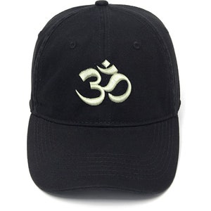 Embroidery Hat Cotton Embroidered Casual Men&#39;s Baseball Cap Yoga Aum Om Ohm
