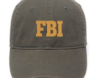 FBI Embroidered Baseball Cap - Washed Cotton Dad Hat For Men & Women