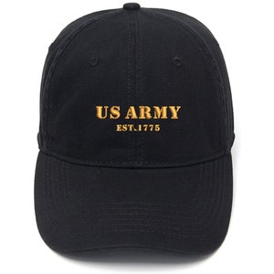 Stickerei Mütze Baumwolle Bestickt Casual Herren Baseball Cap für US Army Est 1775