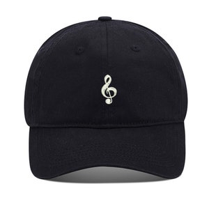 Music Note Unisex Broderad Baseballkeps Tvättad Bomull Broderad Justerbar Keps