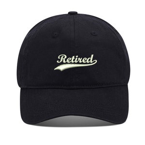 Retired Unisex Embroidery Baseball Cap Washed Cotton Embroidered Adjustable Cap