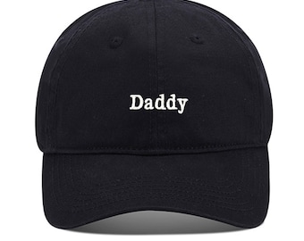 Daddy Unisex Embroidery Baseball Cap Washed Cotton Embroidered Adjustable Cap